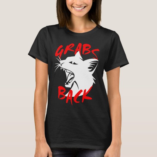 Grabs Back Women's Basic Dark T-Shirt (Voorkant)
