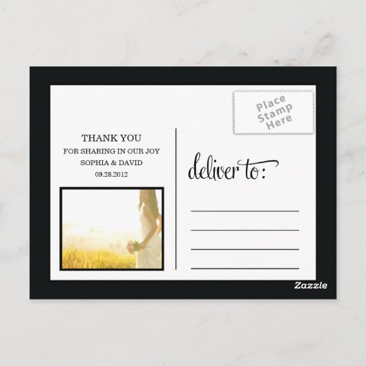 GRÂCE À LA TENDANCE | CARTE DE REMERCIEMENTS maria (Dos)