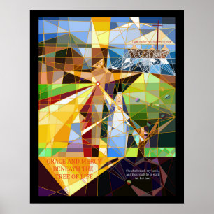 Grace and Mercy Tree of Life Christelijke kunst Poster