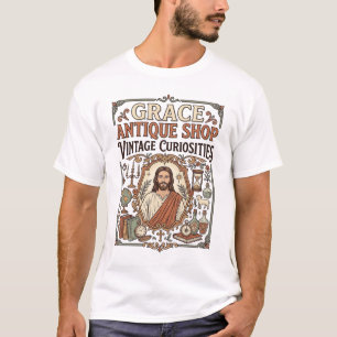 Grace Antique Shop Vintage Curiositeiten Jezus Ant T-shirt
