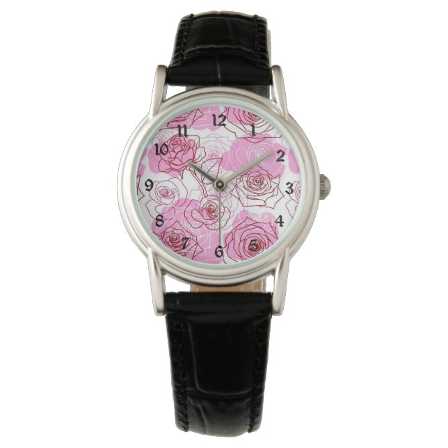 Grace & Apprecied Roses Wrist Watch Horloge (Voorkant)