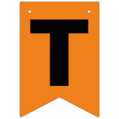 GRÂCE AUX DRAPEAUX DE BUNTING NOIR ET ORANGE (Troisième drapeau)