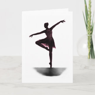 "Grace" ballerina kaart - roze