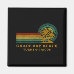 Grace Bay Beach Turks Caicos Familie Zomer Magneet