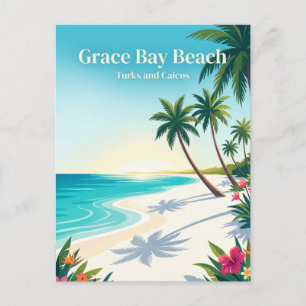 Grace Bay Beach Turks en Caicos Briefkaart