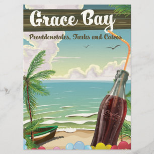 Grace Bay, Providenciales, Turks en Caicos Reizen Kaart