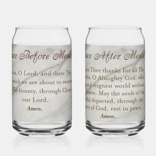 Grace Before & After Meals Prayer (Verso)