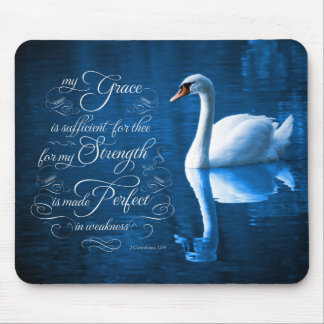 Grace Bible Verse Mute Swan Mousepad Muismat