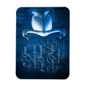 Grace Bible Verse Mute Swan Photo Magnet (Vertical)