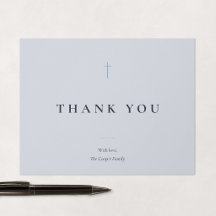 Grace Blue Minimaal Kruis Religieus