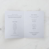 Grace Blue Minimal Cross Vouw Doop Programma (Binnen)