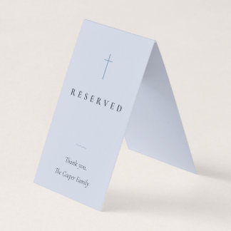 Grace Blue Religieuze Gereserveerde Zitplaatskaart Visitekaartjes