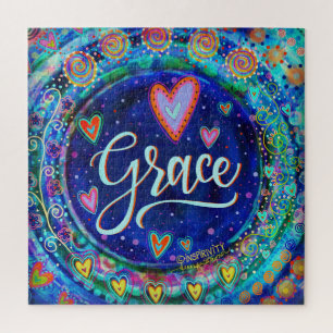 Grace Blue Whimsical Fun Inspirivity Legpuzzel