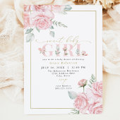 GRACE Blush Floral Sweet Baby Meisje Baby shower Kaart