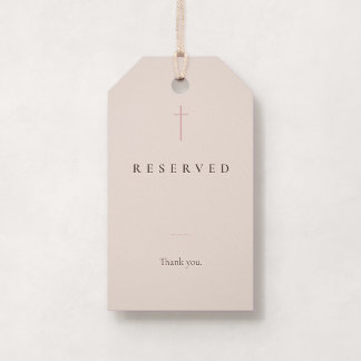 Grace Blush Kerkbank Klein Gereserveerd Stoelkaart Cadeaulabel