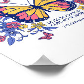 Grace Butterfly Christian Bible Verse Floral Faith Poster (Hoek)