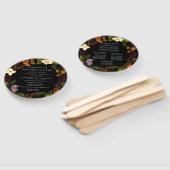 Grace  Dark Wedding Program Hand Fan Handwaaier (Niet-gemonteerd)