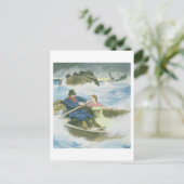 Grace Darling (1815-41) en haar vader die ons redt Briefkaart (Staand voorkant)