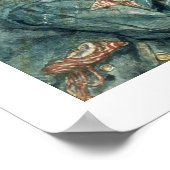 Grace Darling en haar vader redden de schipbreuk Poster (Hoek)