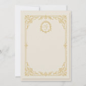 Grace d'or - Élégante Faire-part de mariage à huil (Dos)