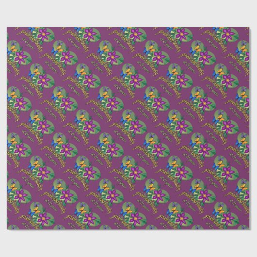 Grace en Beauty op 21 Cadeaupapier (Vlak)