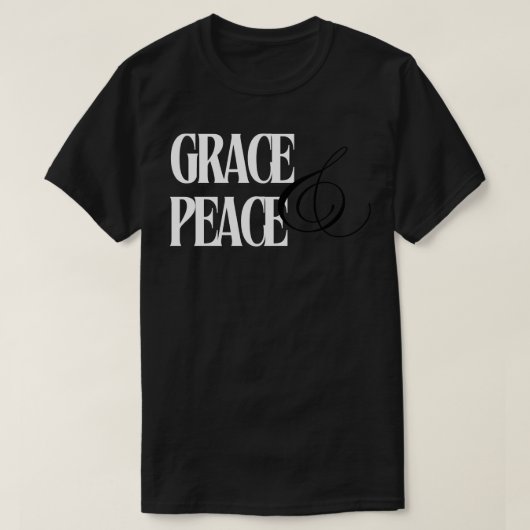 Grace et Paix blanc TShirt (Design devant)