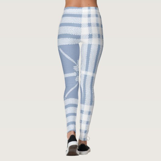 Grace Frost & Sky Nordic PlaidPattern FROSTED BUNS Leggings (Achterkant)
