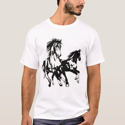 Grace galopante : T-shirt graphique à cheval Majes (Devant)