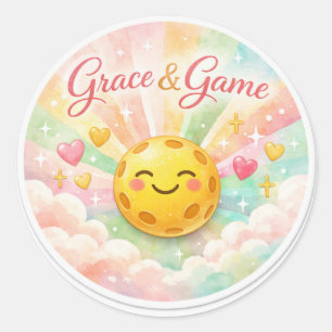 « Grace & Game – Autocollant de foi pastel Pickleb