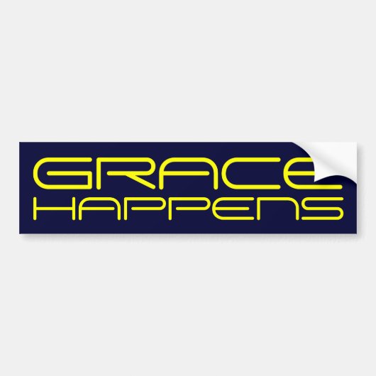 Grace gebeurt bumpersticker (Voorkant)