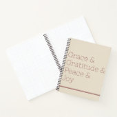 Grace Gratitude Peace Joy Bullet Journal Notitieboek (Binnen)