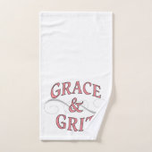 Grace & Gris en rose et gris (Serviette à main)