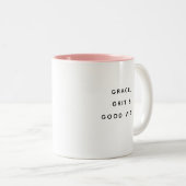 Grace Grit & Good Vibes Funny Modern Mug (Devant droit)