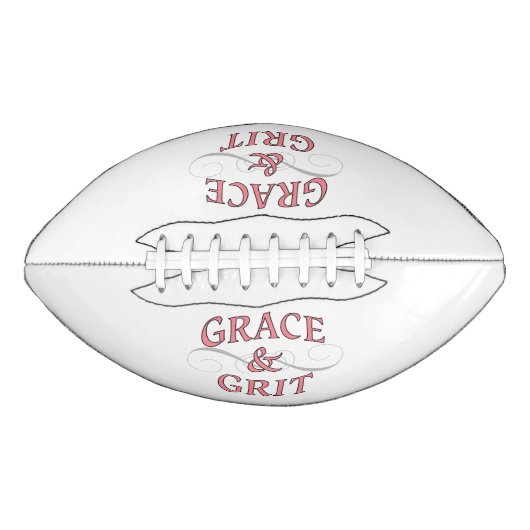 Grace & Grit in roze en grijs American Football (Voorkant)