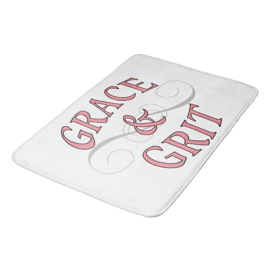 Grace & Grit in roze en grijs Badmat (Gekanteld)