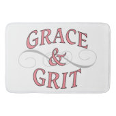 Grace & Grit in roze en grijs Badmat (Voorkant)