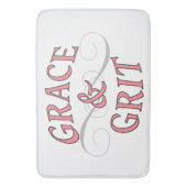 Grace & Grit in roze en grijs Badmat (Voorkant Verticaal)