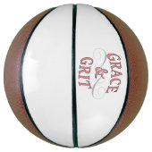 Grace & Grit in roze en grijs Basketbal (Verticaal)