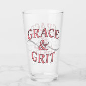 Grace & Grit in roze en grijs Glas (Voorkant)