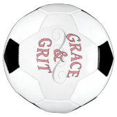 Grace & Grit in roze en grijs Voetbal (Gedraaid)