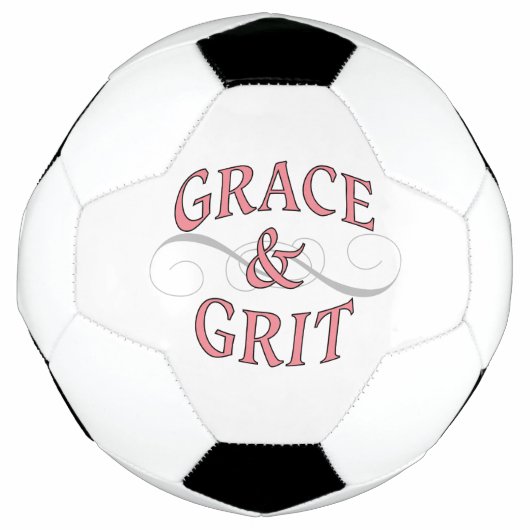 Grace & Grit in roze en grijs Voetbal (Voorkant)