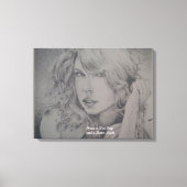 Grace in Ash: Portret van schoonheid Canvas Print (Voorkant)