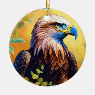 "Grace in Flight: Majestic Eagle Art" Keramisch Ornament