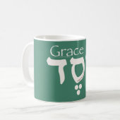 Grace in Hebrew Koffiemok (Voorkant links)