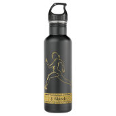 Grace in Motion: Het silhouet van snelheid Waterfles (Voorkant)