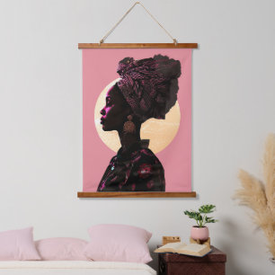 Grace in Pink: Afrikaanse erfgoedmuze Hangend Wandkleed