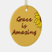 Grace is Amazing - Zonnebloem Keramisch Ornament (Rechts)