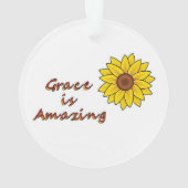 Grace is Amazing - Zonnebloem Ornament (achterkant)