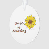 Grace is Amazing - Zonnebloem Ornament (voorkant)