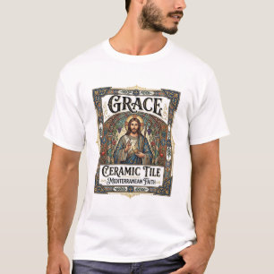 Grace Keramische Tegels Mediterrane Gelofte Jezus T-shirt